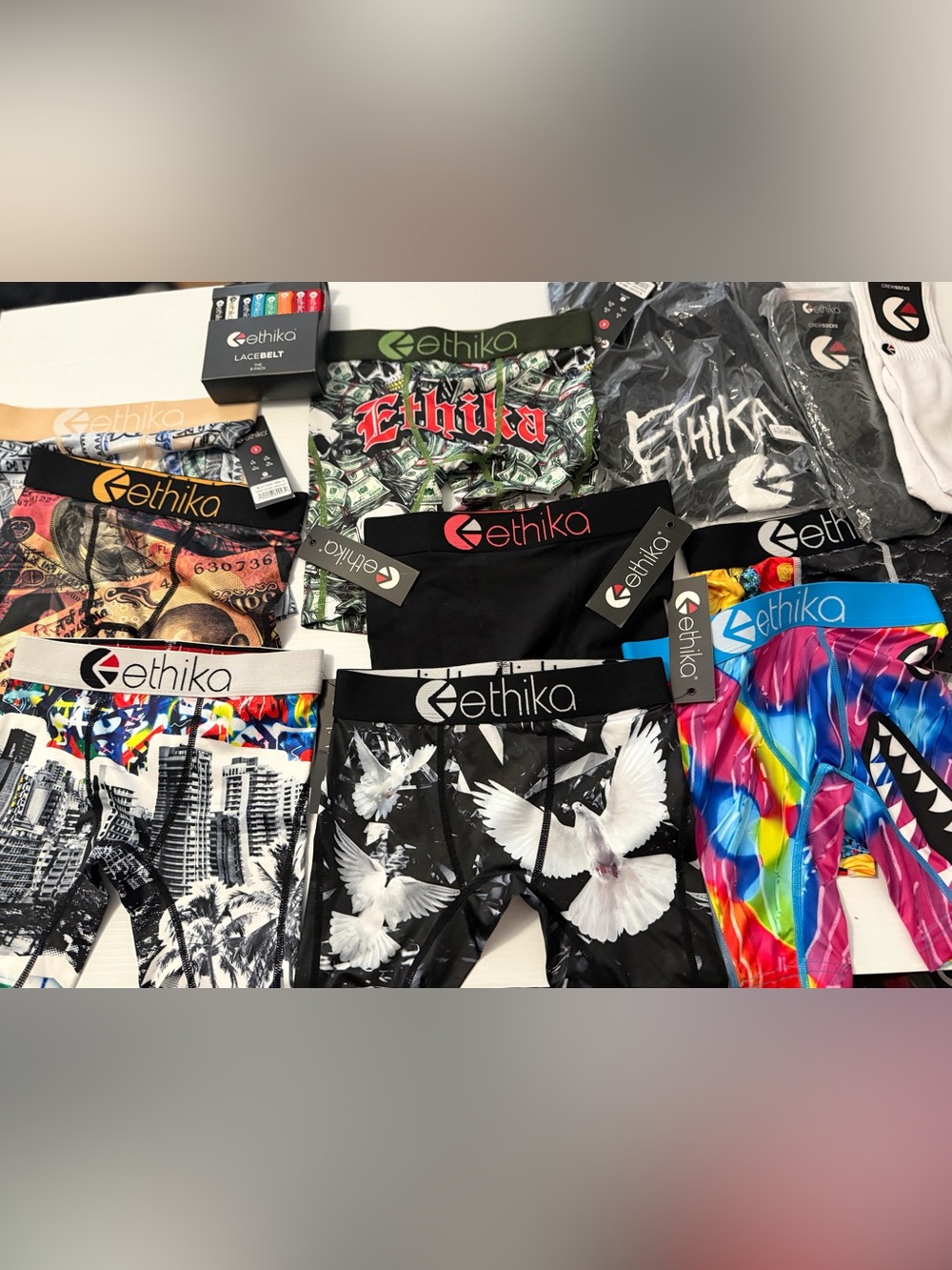 ETHIKA BACK TO SCHOOL SMALL BOYS, 8 STAPLE BOXER BRIEFS 2 SOCKS Small shirt k1